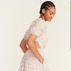 J.Crew Side-cutout Cotton poplin dress in meadow floral